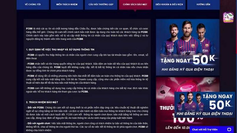 Khuyến mãi FCB8 - Nhận ngàn quà tặng hấp dẫn từ sự kiện 1 Tặng Ngay 50K Khi Hội Viên Tiến Hành Đăng Ký Tài Khoản Qua Điện Thoại