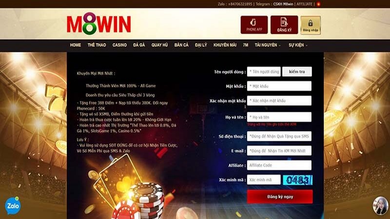 Đăng ký M8win - Hướng dẫn cách thực hiện cho người mới 2 Check Lại Thông Tin Và Chấp Nhận Điều Khoản Đăng Ký Khi Đã Chính Xác